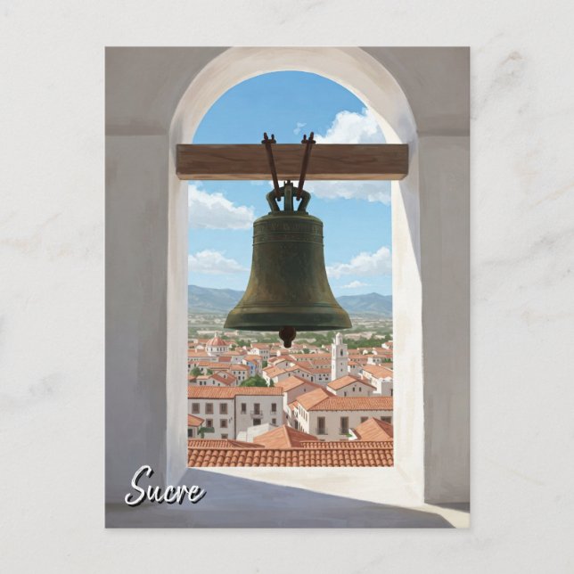 Carte Postale Church Bell à Sucre Bolivie Travel (Devant)