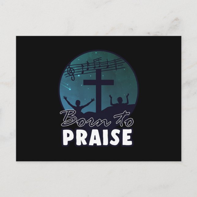 Carte Postale Church Choir Né Pour Louer Chanteur Chorus Cadeau (Devant)