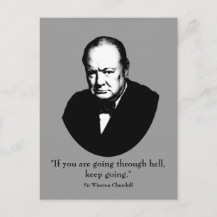 Carte Postale Churchill et Citation