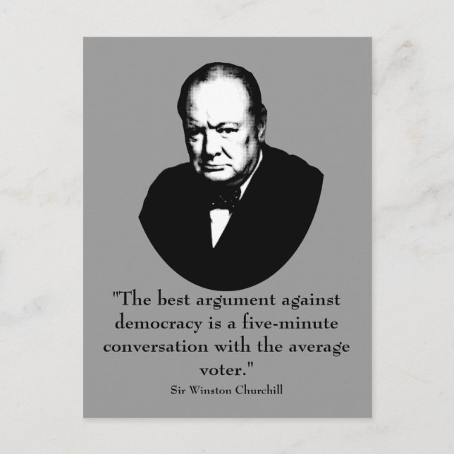Carte Postale Churchill et la citation drôle (Devant)