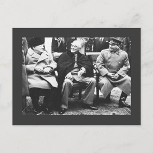 Carte Postale Churchill, Roosavelt & Stalin - À Yalta