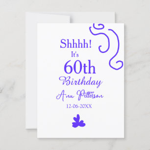 Carte Postale Chut c'est l'anniversaire des 60 ans ajoutez nom v