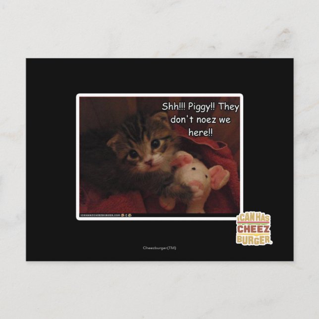 Carte Postale Chut ! ! ! Piggy ! ! (Devant)