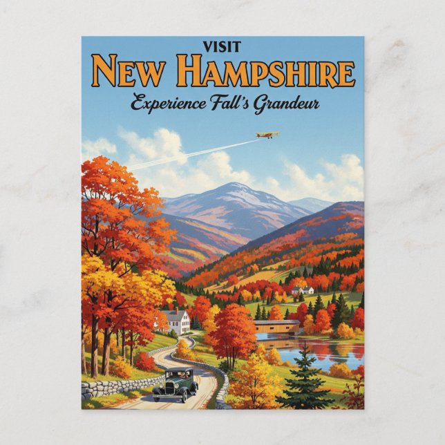 Carte Postale Chute dans le New Hampshire Travel (Devant)