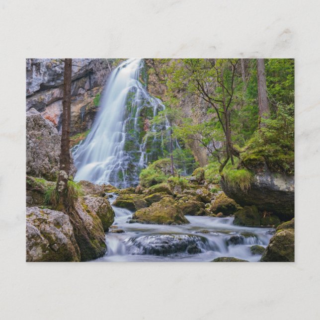 Carte Postale Chute d'eau de Gollinger Wasserfall, Autriche (Devant)