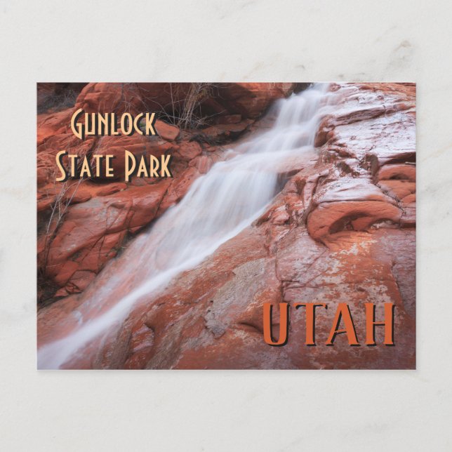 Carte Postale Chute d'eau de Gunlock State Park Utah (Devant)