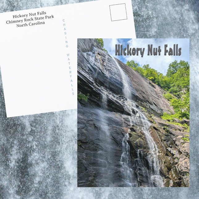 Carte Postale Chute d'eau Hickory Nut Falls Chimney Rock NC (Créateur téléchargé)