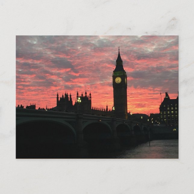 Carte Postale Chute nocturne à Londres (Devant)