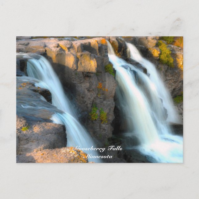 Carte Postale Chutes de Gooseberry, Minnesota (Devant)
