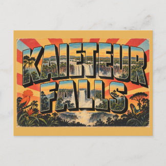 Carte Postale Chutes de Kaieteur Guyane forêt tropicale Cascade