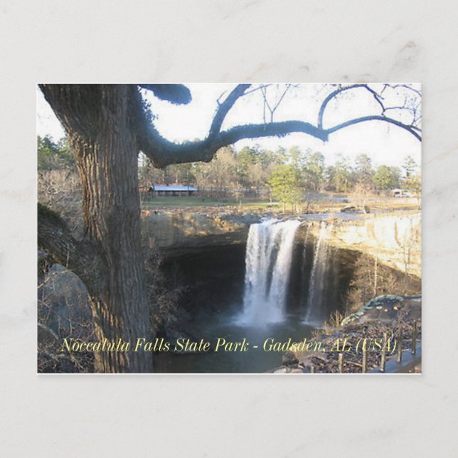 Carte Postale "Chutes de Noccalula" - Gadsden, AL (1) (Devant)