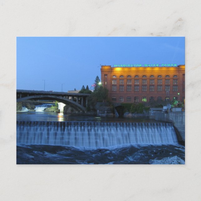 Carte Postale Chutes de Spokane, (Devant)