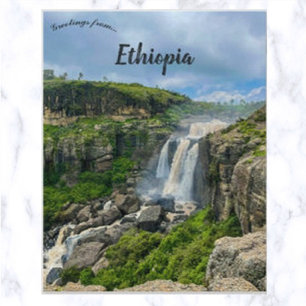 Carte Postale Chutes d'eau en Éthiopie