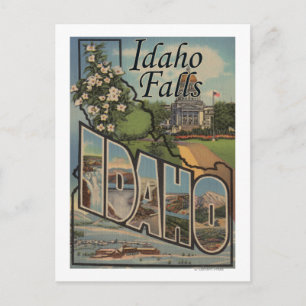 Carte Postale Chutes D'Idaho, Idaho - Scènes De Grandes Lettres