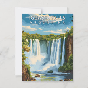 Carte Postale Chutes d'Iguassu Argentine Voyage Rétro