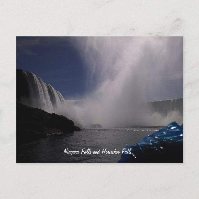 Carte Postale Chutes du Niagara et Chutes du fer à cheval (Devant)