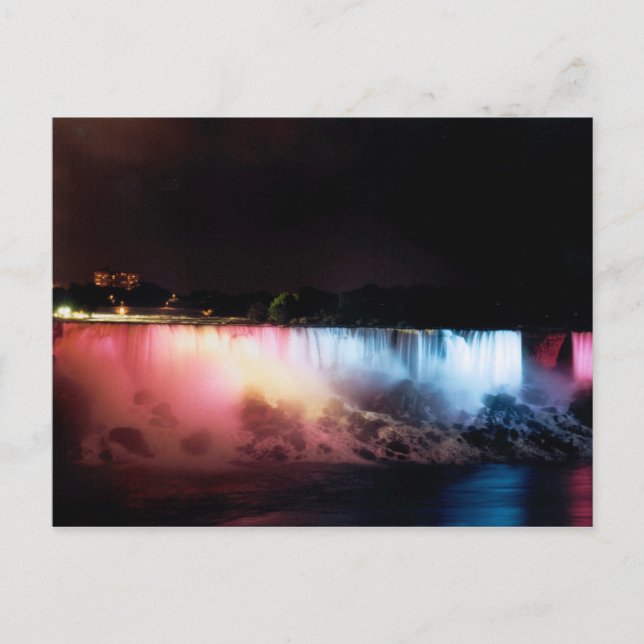 Carte Postale chutes du niagara la nuit (Devant)