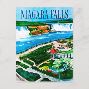 Carte Postale Chutes du Niagara, vue aérienne, Canada, voyage vi