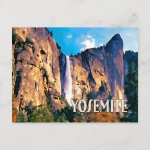 Carte Postale Chutes du Voile nuptiale Parc national Yosemite