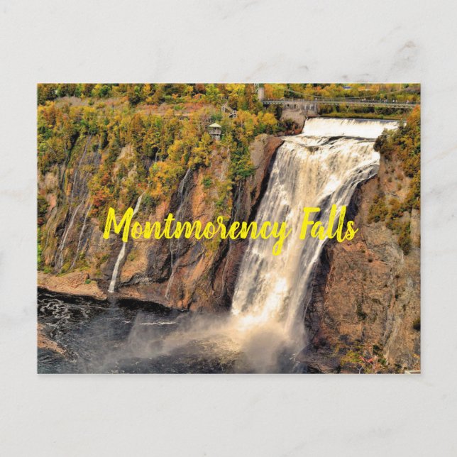 Carte Postale Chutes Montmorency Canada stylisé (Devant)