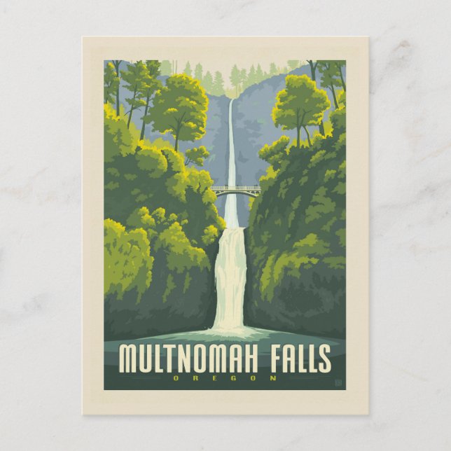 Carte Postale Chutes Multnomah | Oregon (Devant)