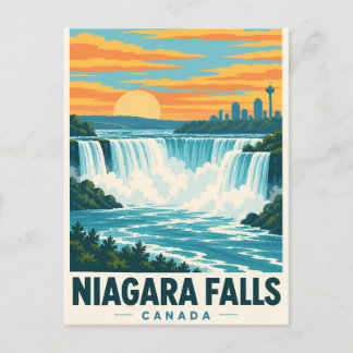 Carte Postale Chutes Niagara Vintage Canada