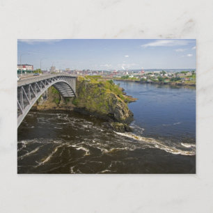 Carte Postale Chutes réversibles sur le fleuve Saint-Jean à St.