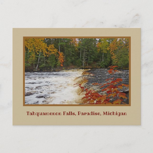 CARTE POSTALE CHUTES TAHQUAMENON EN AUTOMNE / MICHIGAN'S U.P. (Devant)