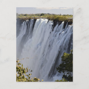 Carte Postale Chutes Victoria, fleuve Zambèze, Zambie.