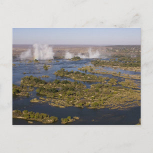 Carte Postale Chutes Victoria, fleuve Zambèze, Zambie - Zimbabwe