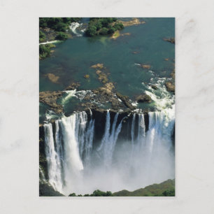 Carte Postale Chutes Victoria, Zambie à la frontière du Zimbabwe