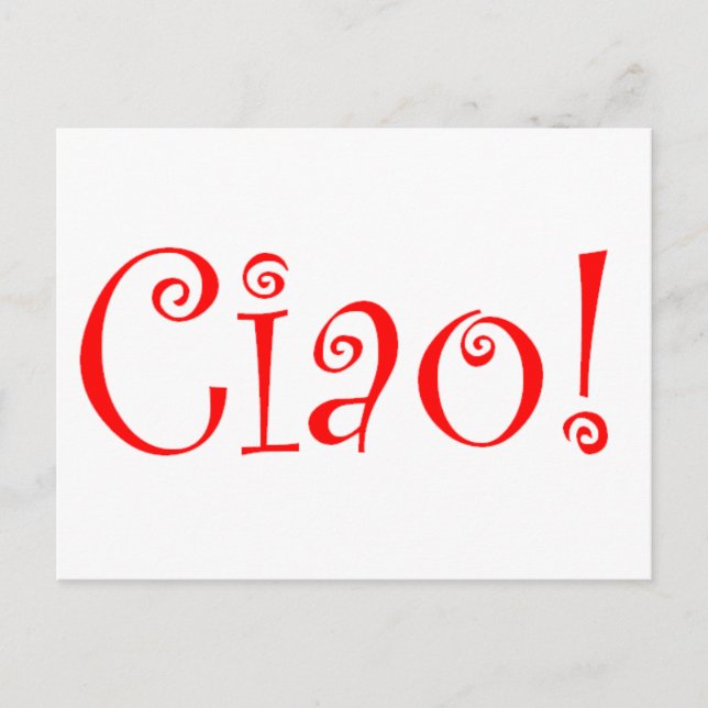 Carte Postale ciao (Devant)
