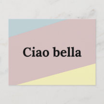 Ciao bella langue italienne lettrage