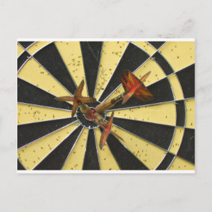 Carte Postale Cible de flechettes Bullseye