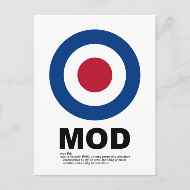Carte postale cible Mod Soixante (Devant)