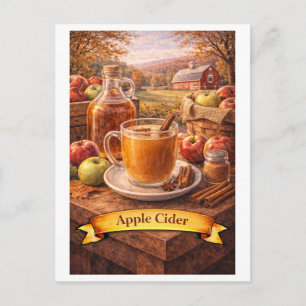 Carte Postale Cidre de pomme (Série de cuisine américaine)