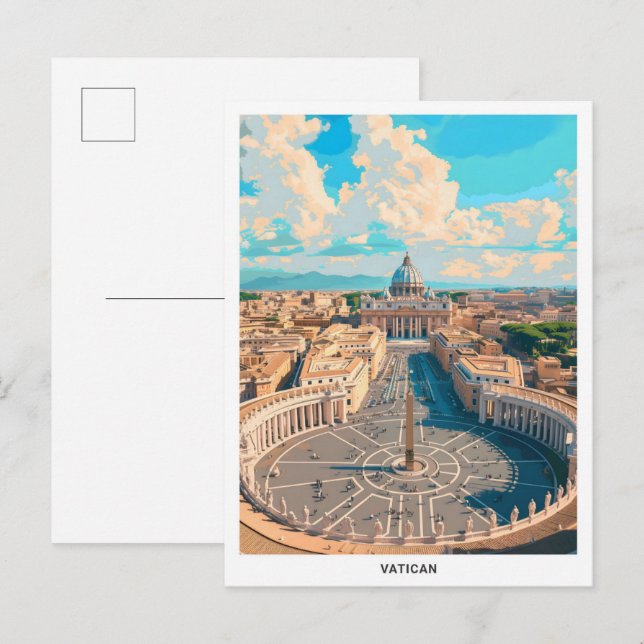 Carte Postale Ciel bleu au Vatican Vintage voyage (Devant / Derrière)