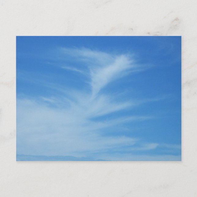 Carte Postale Ciel bleu avec nuages blancs Abstrait Nature Photo (Devant)