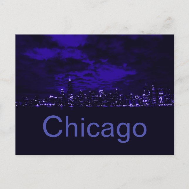 Carte Postale Ciel bleu Chicago (Devant)