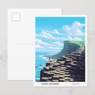 Carte Postale Ciel bleu dans Giants Causeway Irlande Travel