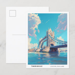 Carte Postale Ciel bleu dans Tower Bridge Londres Angleterre Voy