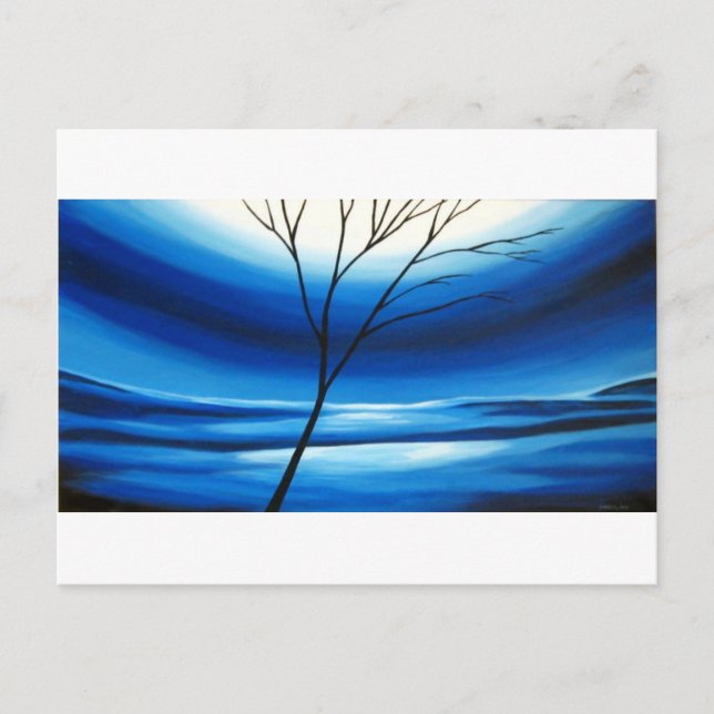 Carte Postale Ciel bleu de l'arbre Abstrait (Devant)