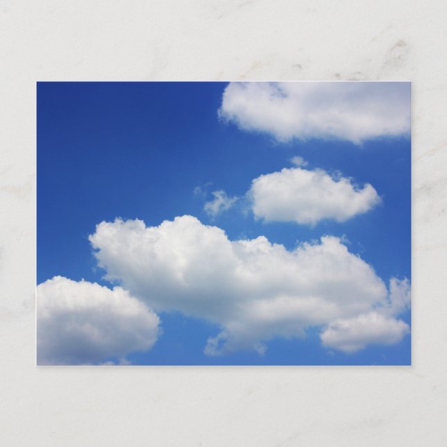 Carte Postale Ciel bleu et nuages (Devant)