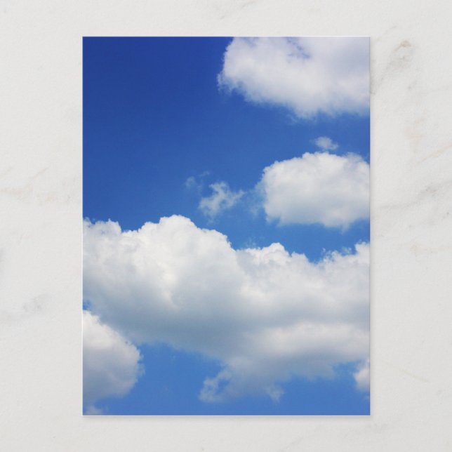 Carte Postale Ciel bleu et nuages (Devant)