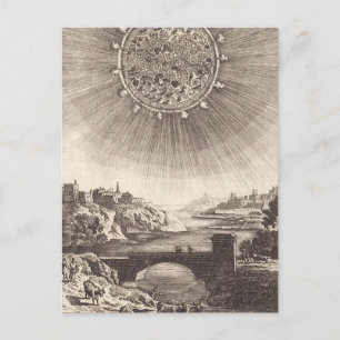 Carte Postale Ciel d'astronomie antique avec soleil par Allain M