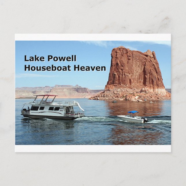 Carte Postale Ciel de bateau-maison de Powell de lac, Arizona, (Devant)