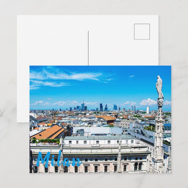 Carte Postale Ciel de Milan (Devant / Derrière)
