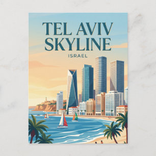 Carte Postale Ciel de Tel Aviv Israël