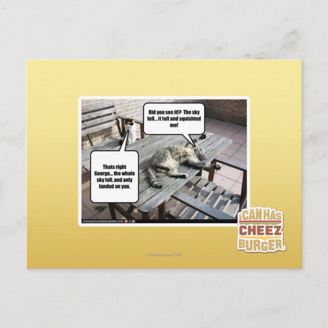 Carte Postale Ciel est en train de tomber (Devant)