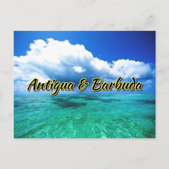 Carte Postale Ciel marin d'Antigua-et-Barbuda (Devant)